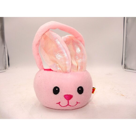 Build A Bear Easter Bunny Basket Pink Rabbit Spring Iridescent Plush Accessory - Picture 1 of 9